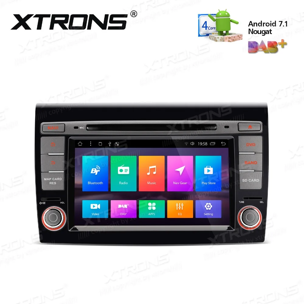 XTRONS 2 Din 7 &quotAndroid 1 Радио Стерео Автомобильный GPS DVD плеер для FIAT BRAVO 198 2007 2008 2009 2010 2011