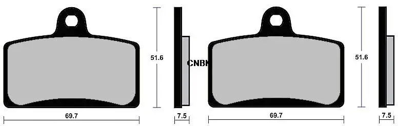 Набор дисковых тормозных колодок для BLATA 125 Enduro & Motard 2007 2008 2009 2010 2011 2012 2013 2014 2015 -