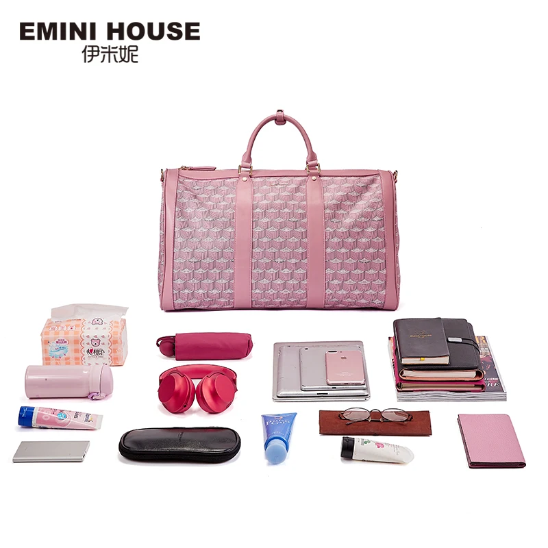 Вместительная дорожная сумка из ПВХ EMINI HOUSE водонепроницаемая Бостонская Сумочка