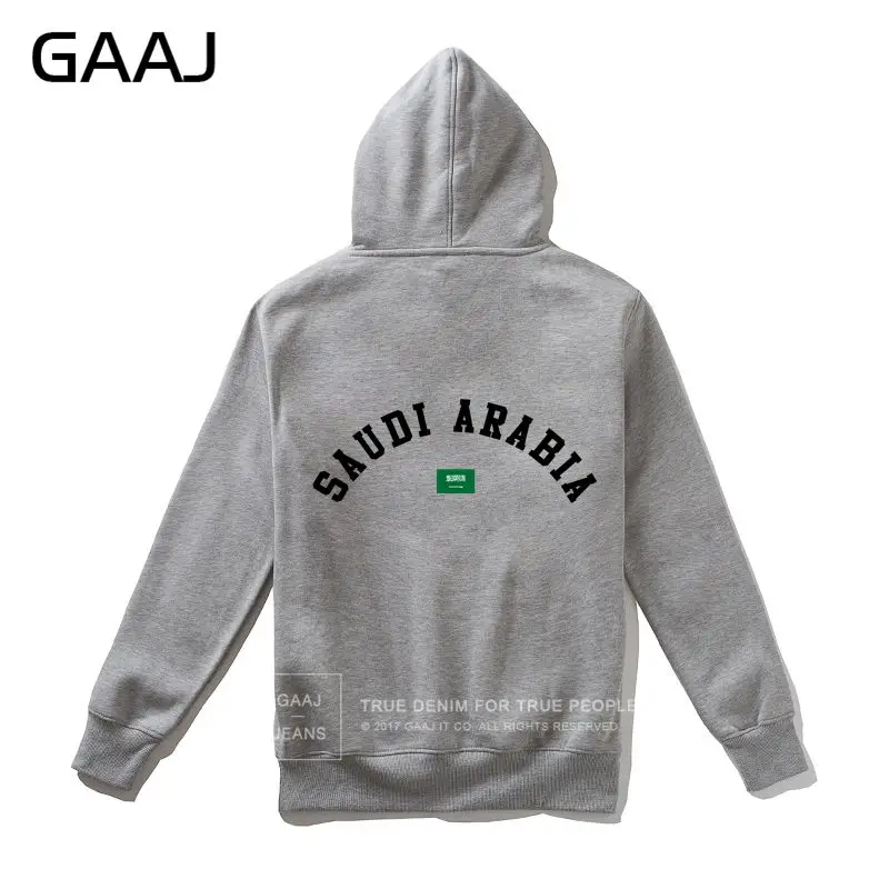 Grey With Zipper Saudi Arabia флаг KSA мужские толстовки Wo мужские модные российские Federation мужские хип хоп Уличная С Капюшоном Брендовые пальто флисовая толстовка - Цвет: Grey With Zipper