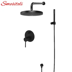 Настенное крепление Smesiteli, набор для душа из латуни, насадка для душа и ручной Твердый латунный держатель, набор переводной душ