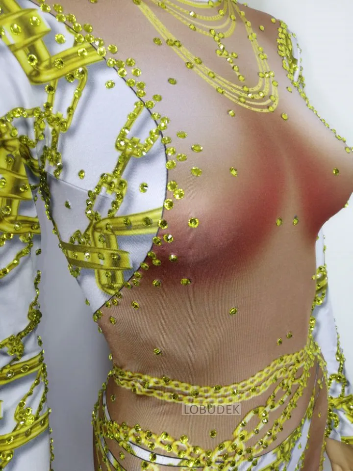 

Bar Sexy Nude Jumpsuit Stretch jumpsuit Female costumes singer dancer Stage DJ DS performance clothing prom party nightclub