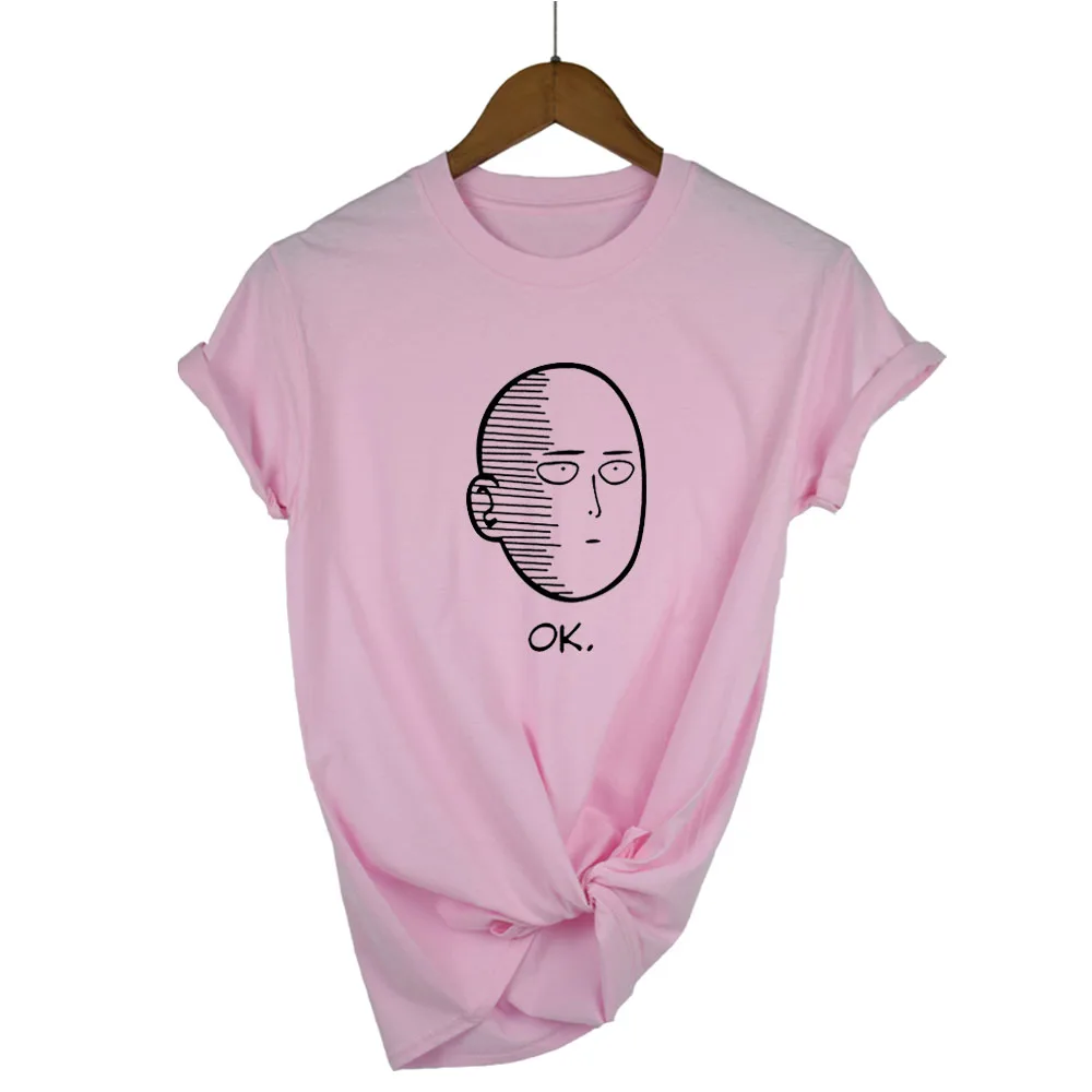 2018 женские футболки крутые One Punch Man Anime ONE Oppai белые Ok Hero с персонажами из