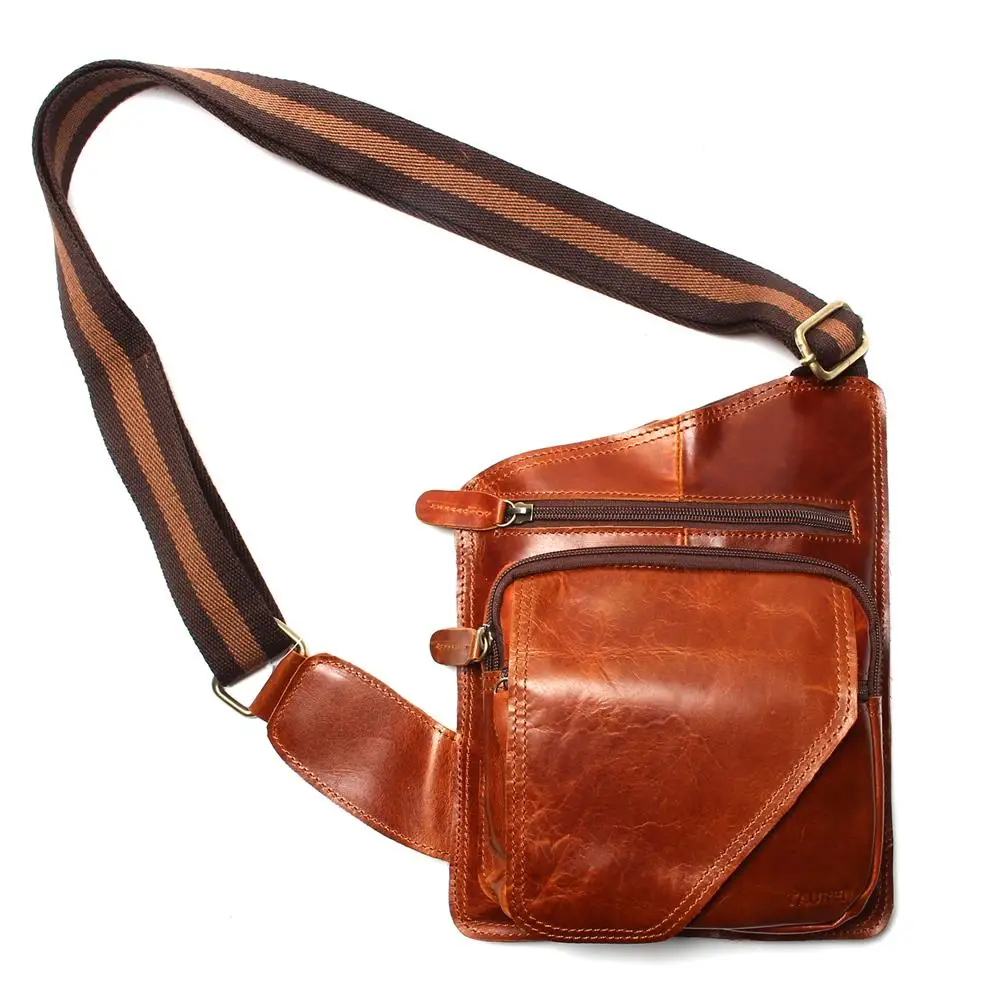 Новинка Высококачественная винтажная повседневная мужская нагрудная сумка из