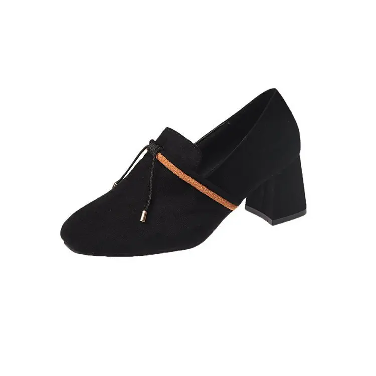 2019 весна и осень новая модная дышащая Нескользящая квадратная Толстая замша с