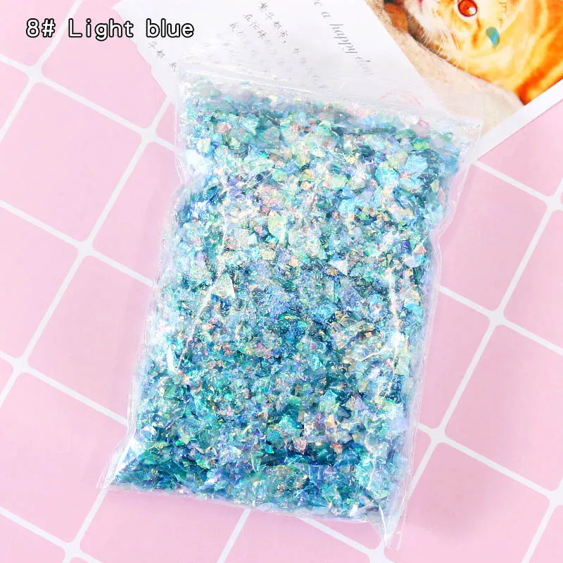 8 Light blue 20 г блестки наполнитель пушистые полимерные клейкие аксессуары амулеты Lizun Моделирование глины DIY Дизайн ногтей Lizun украшения блестки - Цвет: 8 Light blue