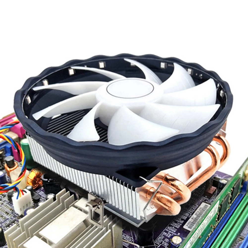 Хит, 4 теплопроводов холодильник 120 мм Процессор кулер светодиодный RGB вентилятор для Intel LGA 1155/1151/1150/1366 AMD