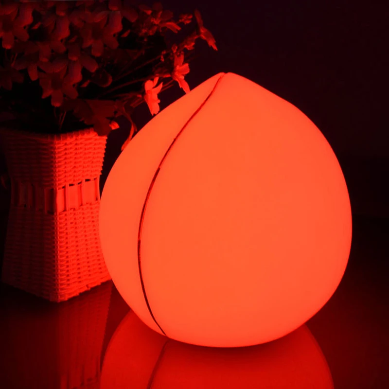 Remote Control Peach LED Night Light USB Rechargeable Table lamp IP68 Waterproof Bar Party Home Lighting bedroom RGB Desk Lamp