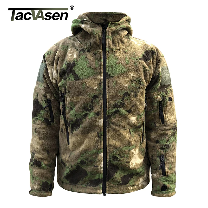 TACVASEN Новая мужская зимняя Военная флисовая куртка Теплая мужская тактическая куртка камуфляжная теплая куртка с капюшоном пальто верхняя одежда