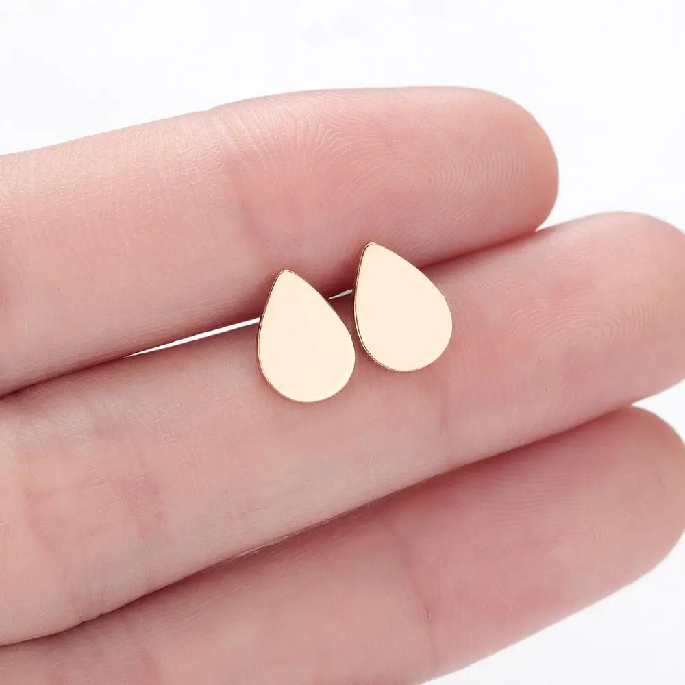 Серьги гвоздики женские из нержавеющей стали в форме капли|Серьги-гвоздики| |