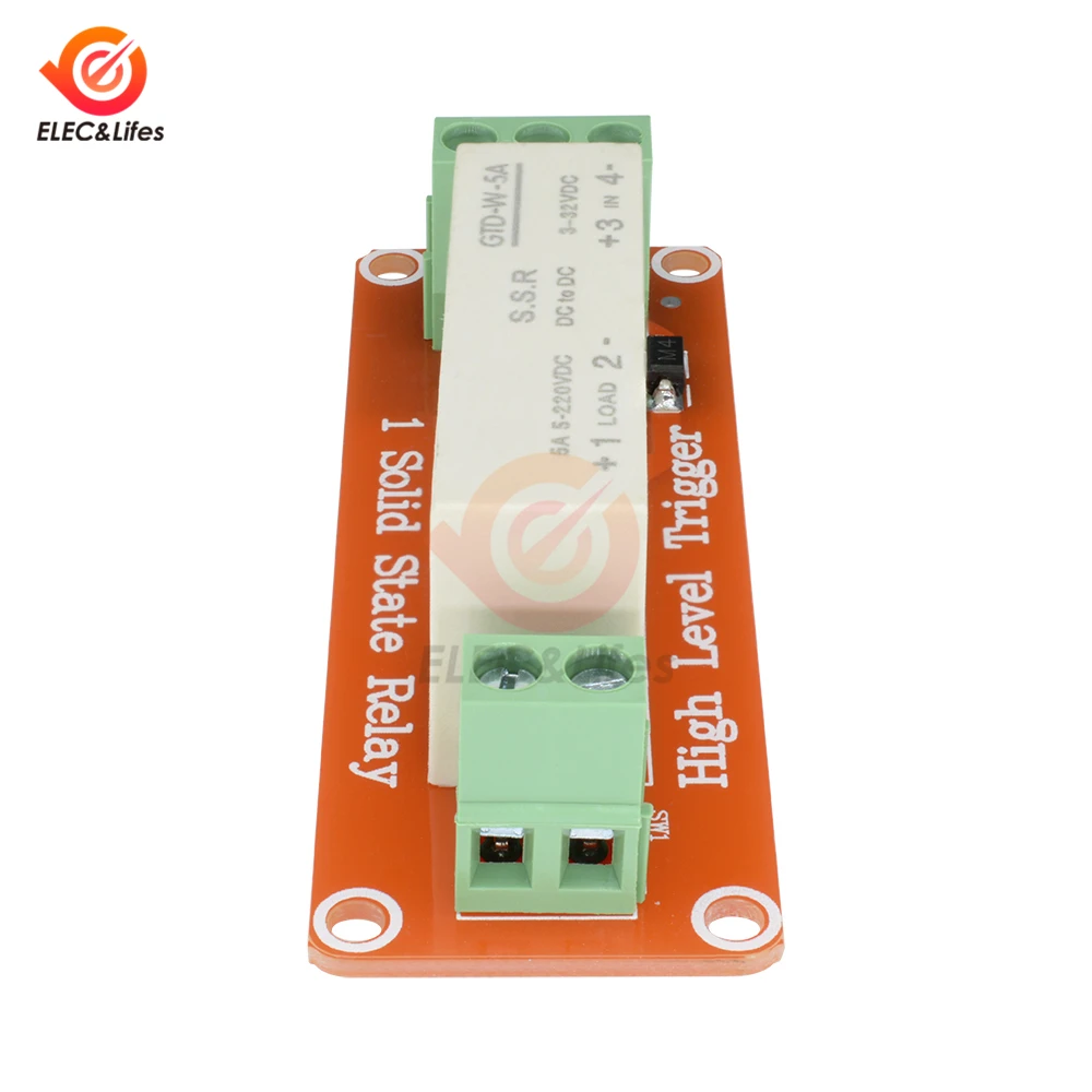 Постоянный ток 5 в 1/2/4 канала твердотельные реле G3MB-202P DC-AC PCB, SSR Триггер Высокий уровень эффективности SSR AVR DSP доска w/резистивный плавкий предохранитель