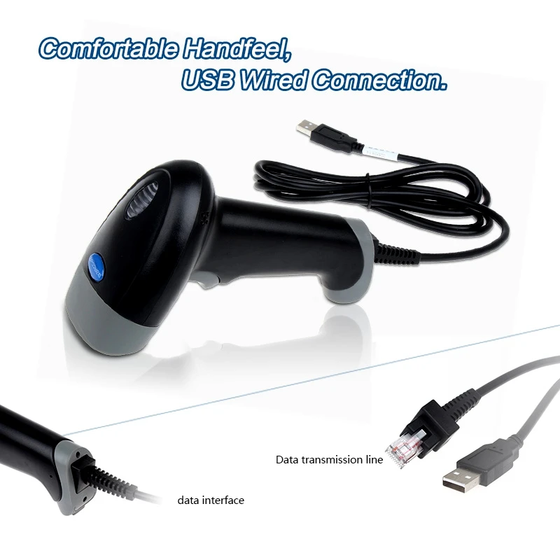 M4 Портативный 2D сканер штрих кода USB проводной ручной PDF417 DataMatrxi qr код экран