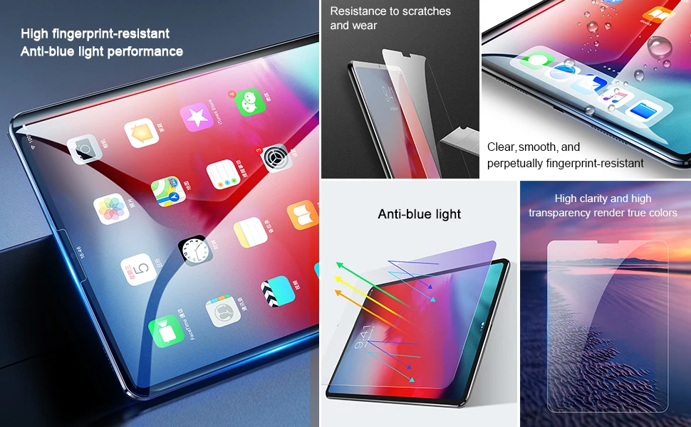 Baseus 0,3 мм закаленное стекло для iPad Pro 12,9 для iPad Pro 11 противоударный ультра тонкий защитный чехол для экрана для Apple iPad