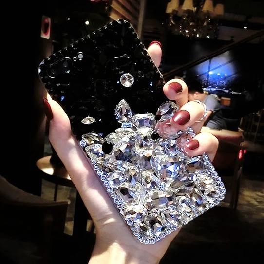 For iPhone XS Max XR X 7 8 Plus Diamond Case Samsung Galaxy S10 S9 S8 Rhinestone Cover |