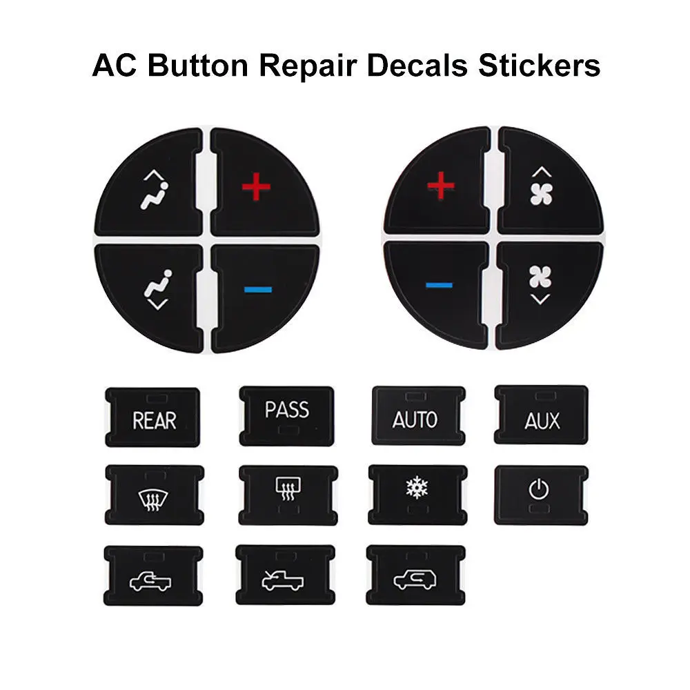 AC Car Button Repair Decals Stickers Steering Air Condition Sticker for Audi Universal Kit Styling Replacement Vehicle | Автомобили и