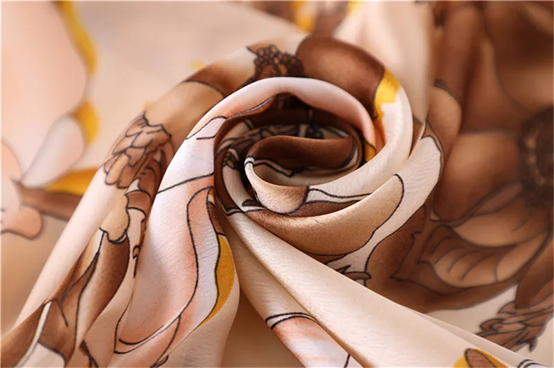 Шелковый шарф люксовый бренд Ретро цепи печати шарфы для Дамы Длинный мягкий платок для защиты от солнца foulard Soie sjaal женский шарф