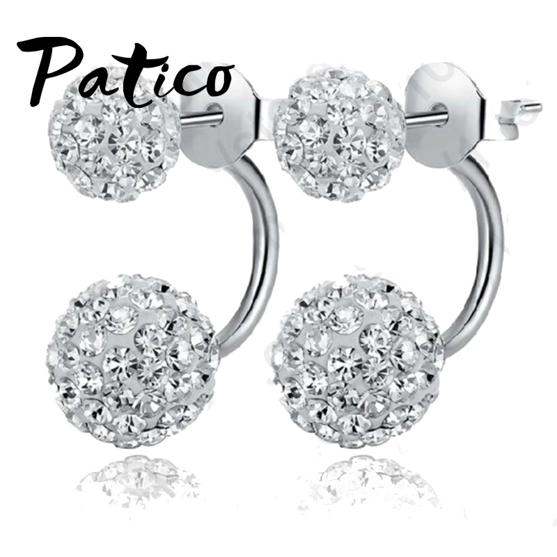 Деталь одна пара Новое поступление красивые 925 Стерлинговое серебро двойной