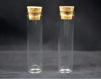50pcs/lot 4ml 12*60mm Small Glass Vials Tube With Cork Stopper Empty Transparent Mason Jars wishing Bottles for pendant
