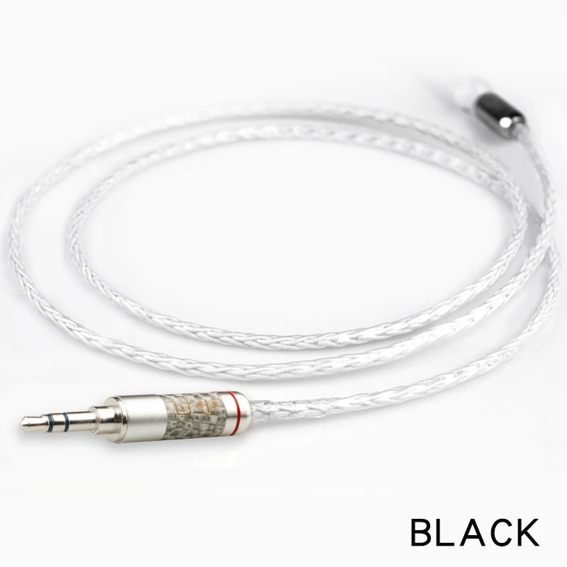 3.5 mm Plug Xiaofan воздуха 8 Core с серебряным покрытием обновления кабель 2,5/3,5/4,4 мм балансный кабель с MMCX/2pin разъем для sony ex1000 ie80 se535 - Цвет: 3.5 mm Plug