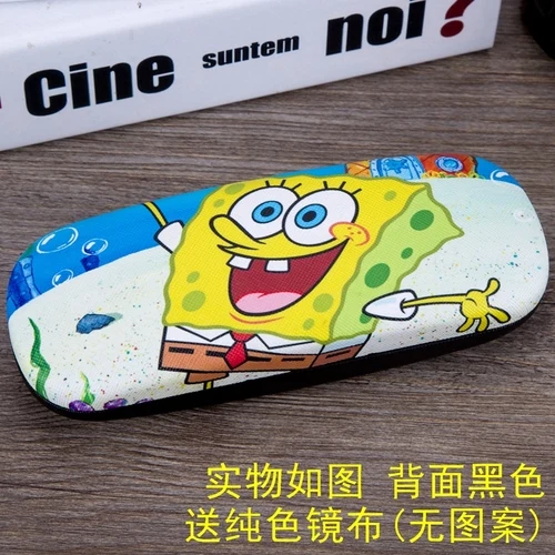 9 Spongebob комический персонаж мультфильма милый креативный мальчик и девочка студентка близорукость очки чехол Портативный Мода леди Чехол для очков - Цвет: 9