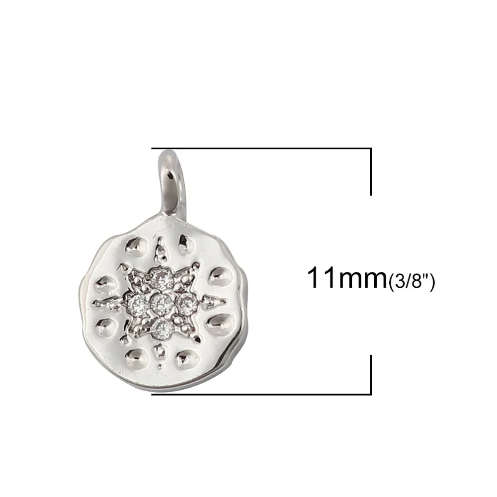 DoreenBeads медные Подвески подвески круглые золотые бриллианты для изготовления