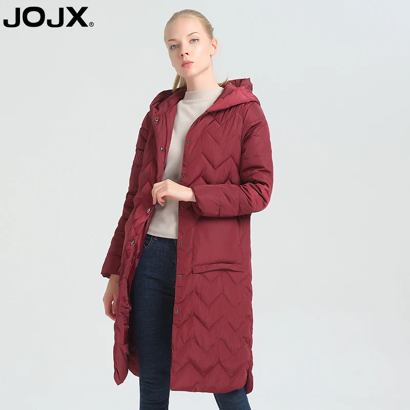 JOJX куртка осень-зима Для женщин пальто 2019 модные длинные тонкие с капюшоном