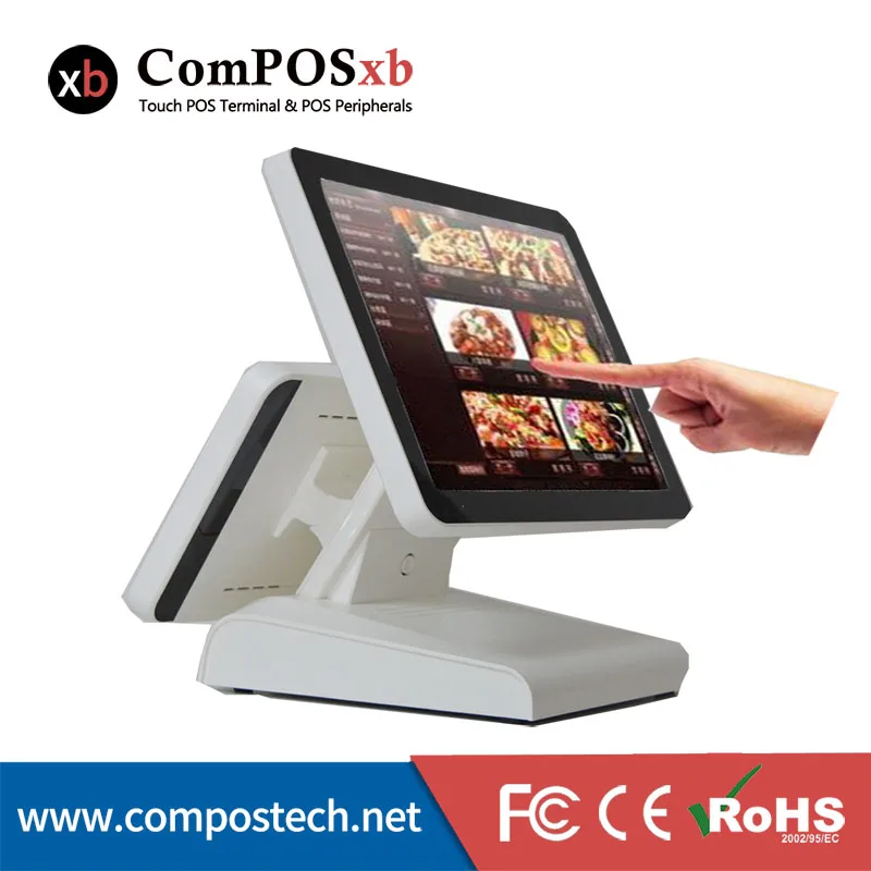 The 15-inch pos system has a 12-inch LCD display that displays commercial computers retail and restaurant checkout | Компьютеры и офис