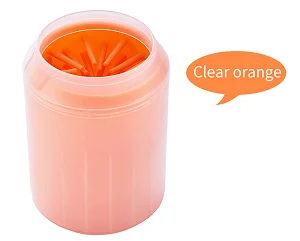 orange as photo Портативное приспособление для очистки лап набор для чистки чашки мягкая щетка может грязные чашки для ног шайба Собака Щенок Кот котенок щетина моющее устройство - Цвет: orange as photo