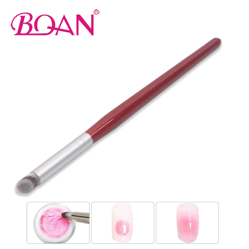 

BQAN 10Pcs/Lot Nail Art Brush Wood Handle Angle Nylon Hair Blooming Color Drawing Painting Nail Art Design Pen