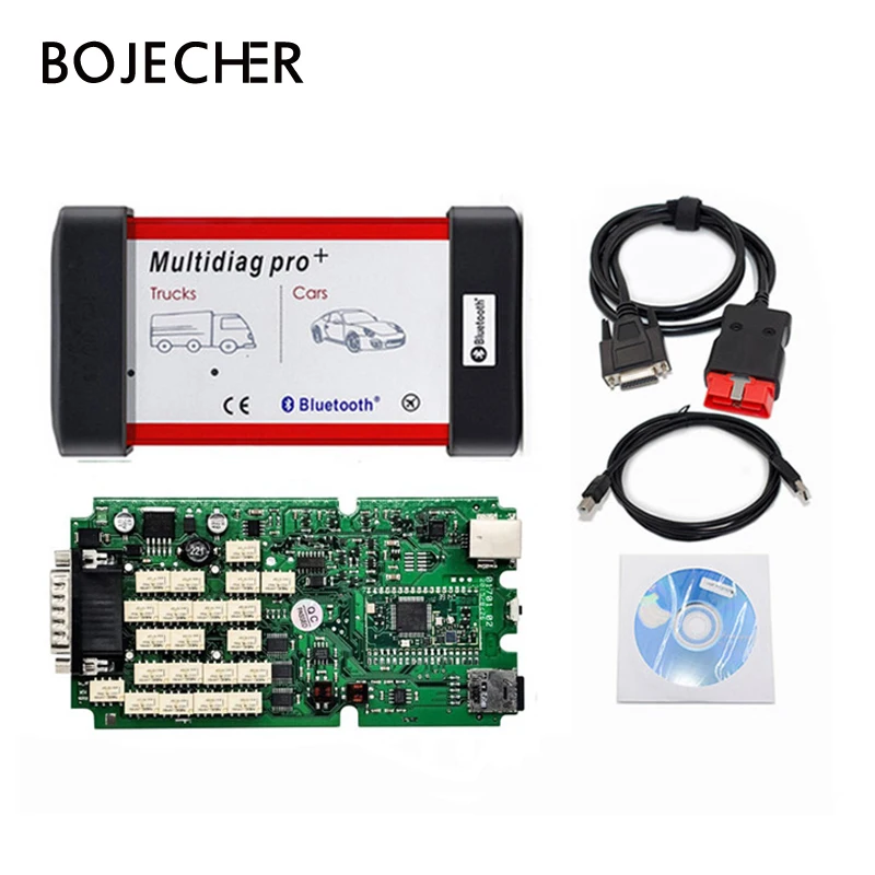 3 шт./лот качество A + Bluetooth Multidiag Pro для автомобилей/грузовиков и OBD2 с 4 Гб карты