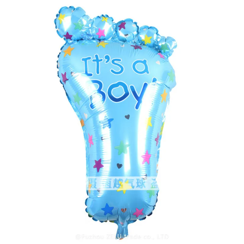 1 шт. голубой розовый фольга воздушный шар для ног рисунок мальчиков и девочек