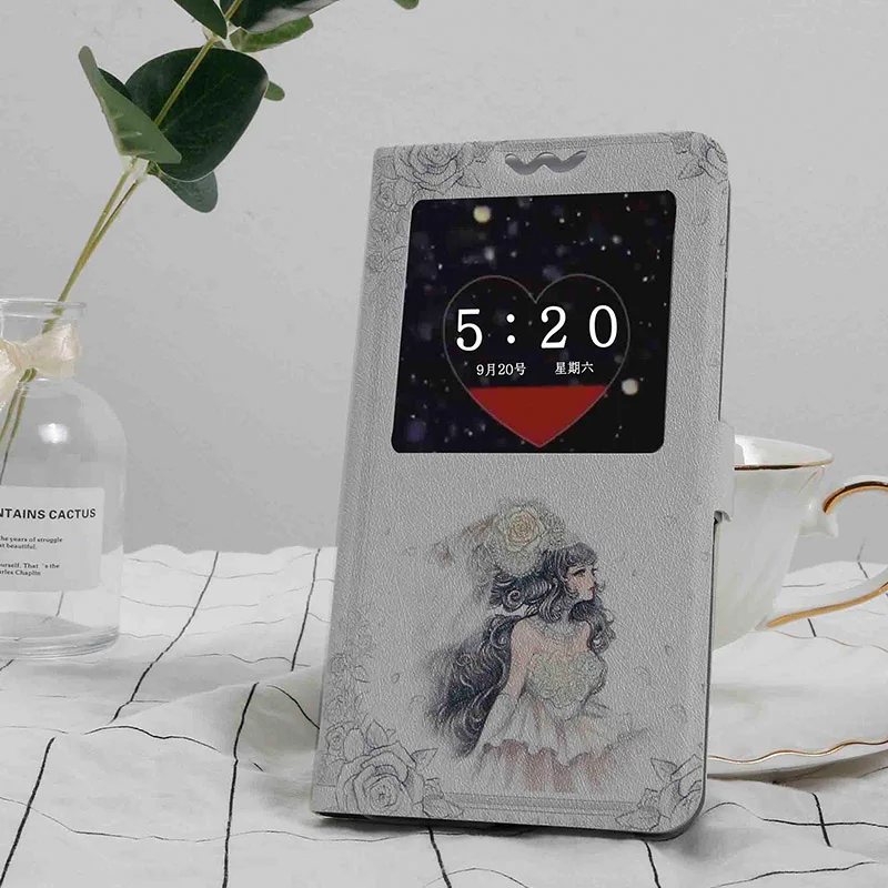 Flip cases For Alcatel 1 5033D 1C 5009[DA] 1X 5059D 3 3X 3V 3C 5 5V A7 A5 Led A3 Plus Painting Leather Protective Phone case bag - Цвет: painted princess