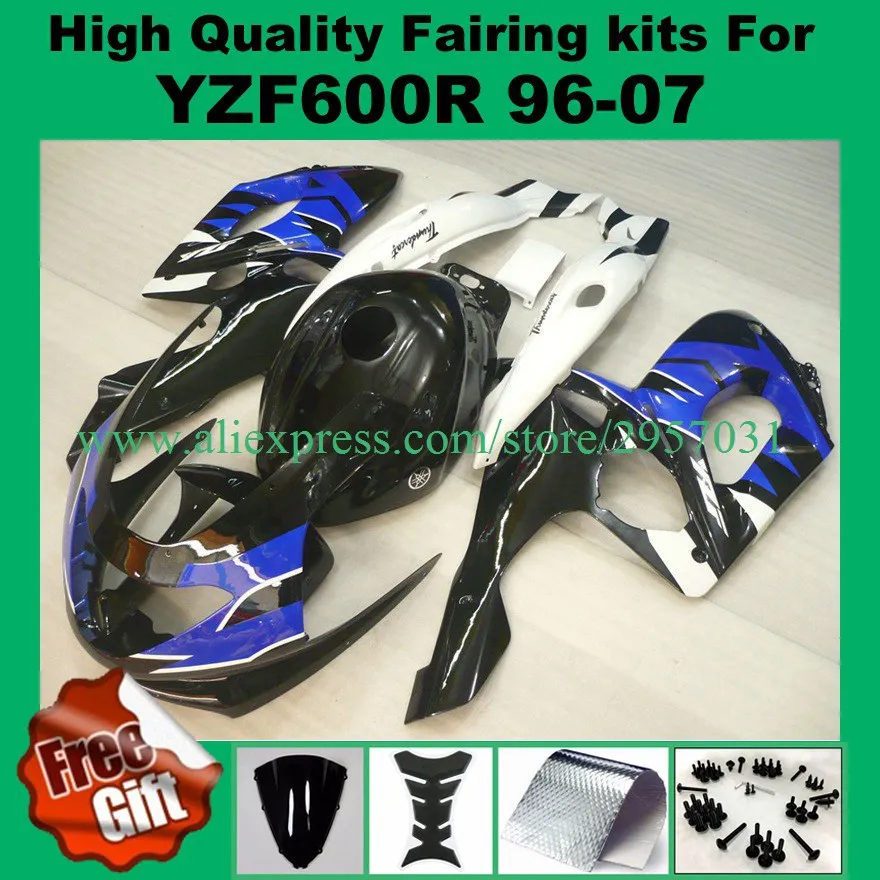 

Free screws+gifts For YAMAHA YZF600R 96-07 YZF 600R 600 Blue white 96 97 98 99 00 01 02 03 04 05 06 07 Fairing