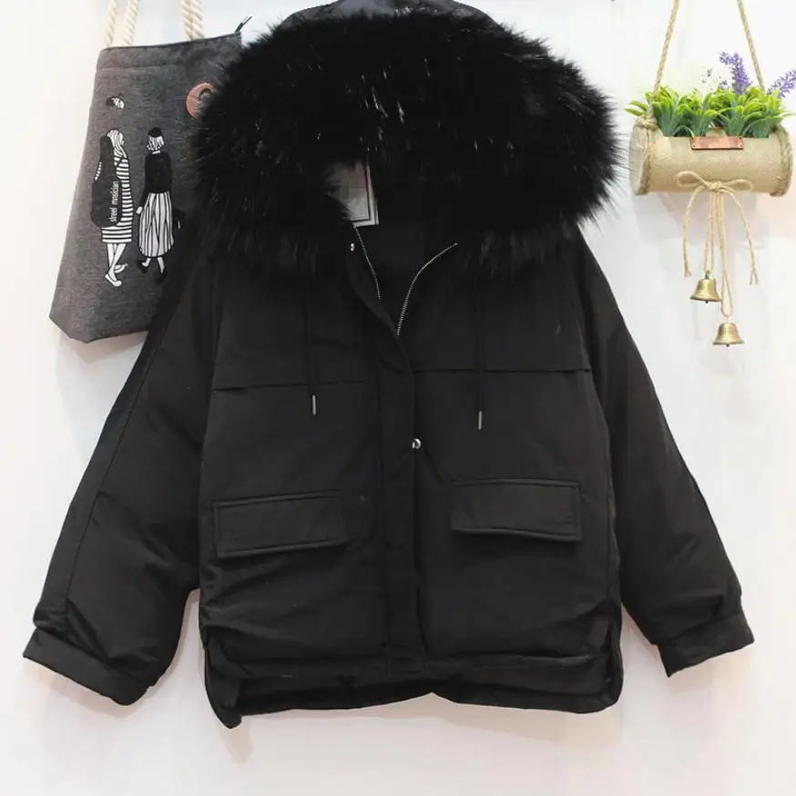 Женское зимнее пальто с капюшоном и воротником из искусственного меха L1790 |