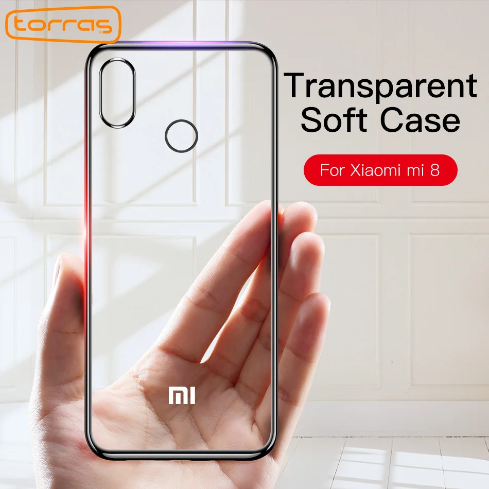 TORRAS для Xiaomi Mi 8 чехол прозрачный силиконовый Противоударный роскошные чехлы se