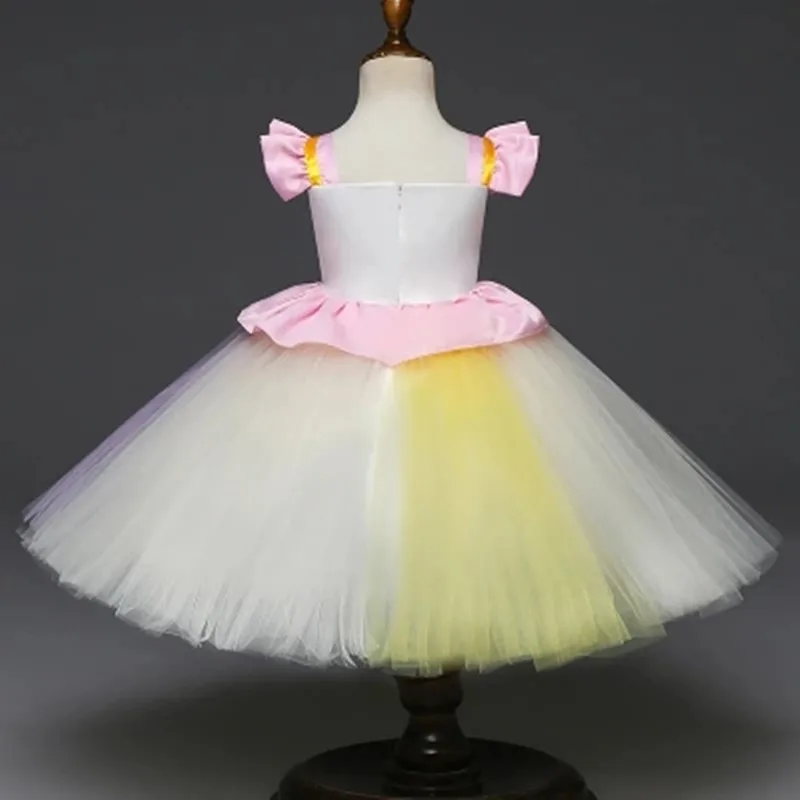 Teenmiro/платья для девочек 2019 г. вечерние платья с единорогом детей vestido Детская
