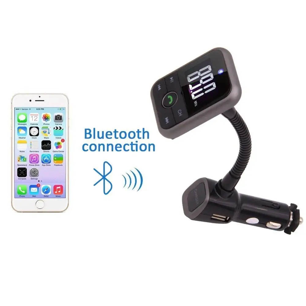 Беспроводной радиостанция укв с усилителем типа вибратора адаптер Bluetooth Handsfree Car