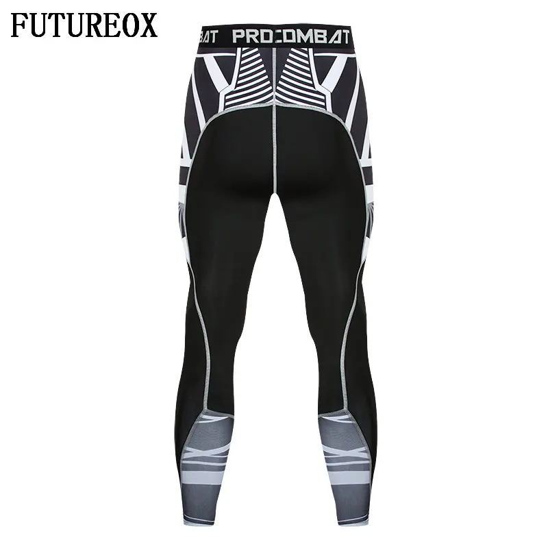 Compression Shirt FUTUREOX Personality 3D Printed Flower Arm Long Sleeve Set Fitness MMA Quick-drying Top Equipment | Мужская одежда