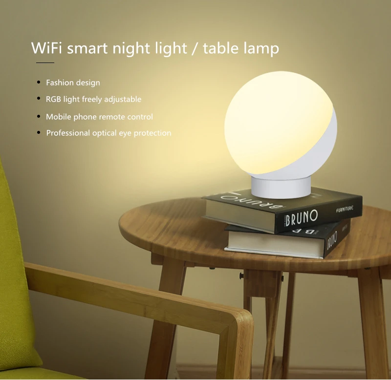 Умная лампа дневного света настольная лампа светодиодный умный wifi Amazon Alexa и Google home Tmall Голосовое управление ночник защита глаз