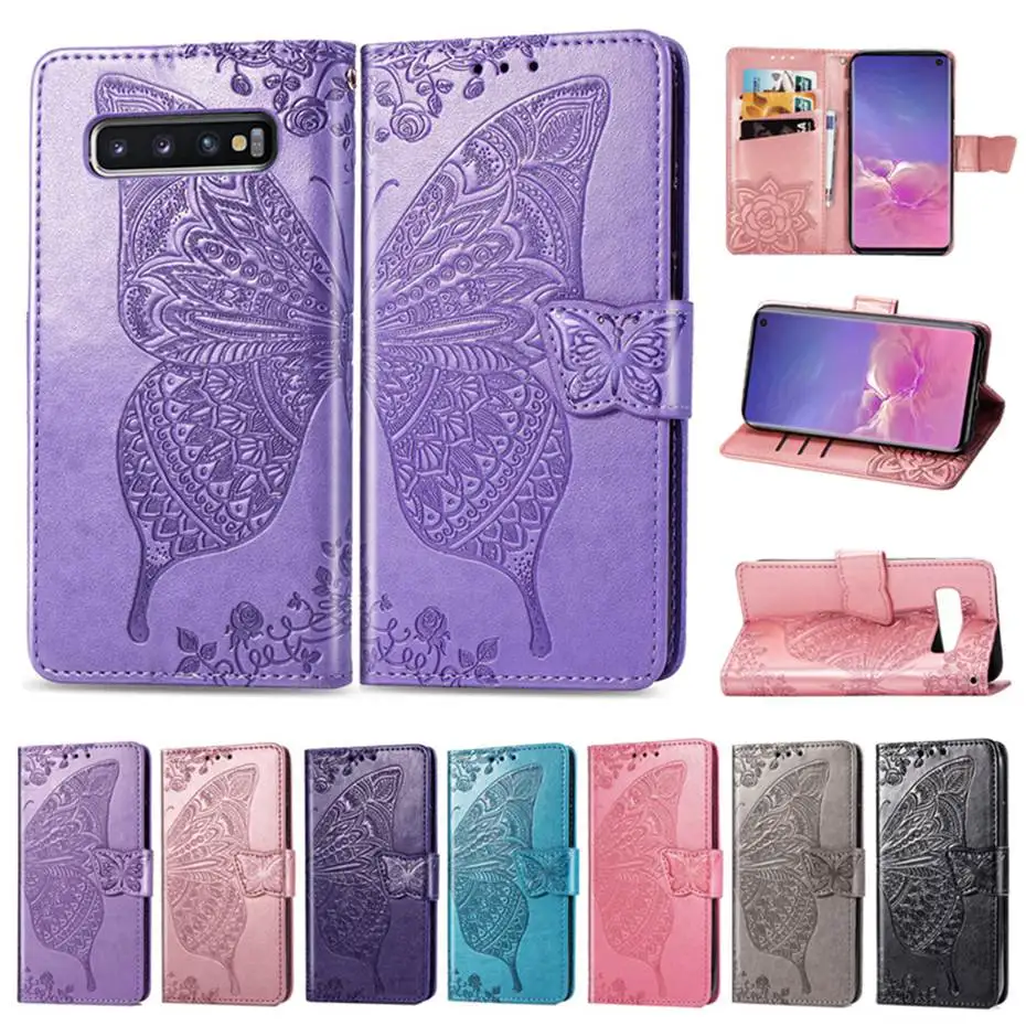 Кожаный чехол-книжка с бумажником для Samsung galaxy S10 e S9 S8 J2 Core J4 J6 J8 A7 2018 Plus A10 A30 A40 A50 M10
