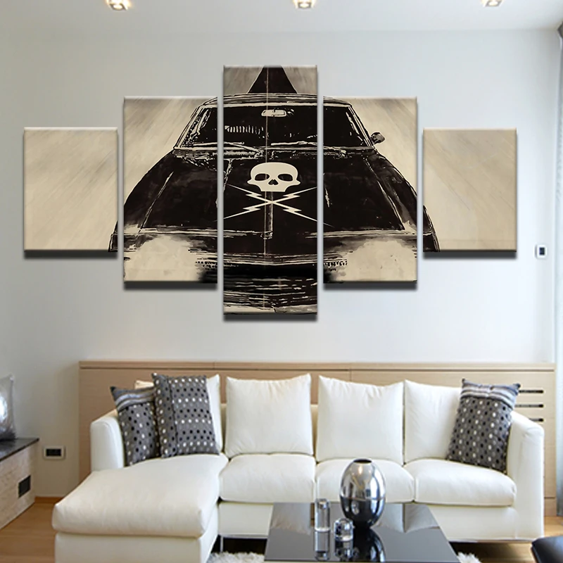 5 Панель фильм доказательство смерти каркасом для автомобиля живопись на холсте