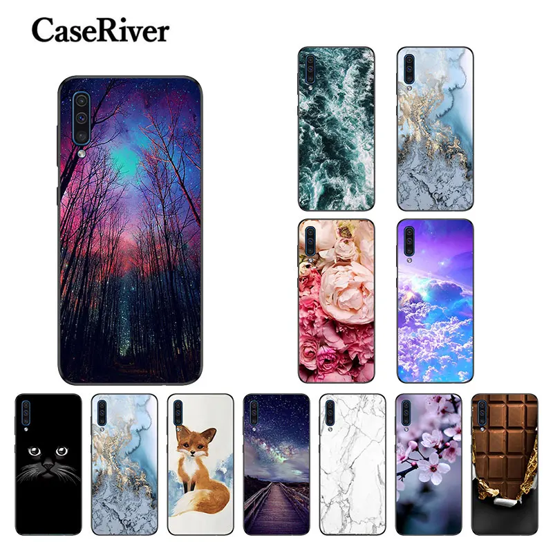Чехол для Samsung Galaxy A50 силиконовый чехол Capa милый телефона мягкий матовый бампер на