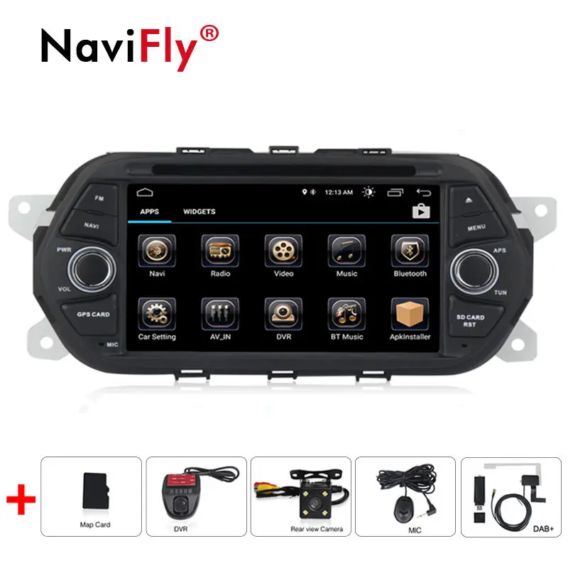 dvd camera DVR DAB Android 8,1 автомобильный dvd-плеер gps навигация для Fiat Tipo Egea автомобильное аудио-радио FM wifi USB RDS BT MIC - Цвет: dvd camera DVR DAB
