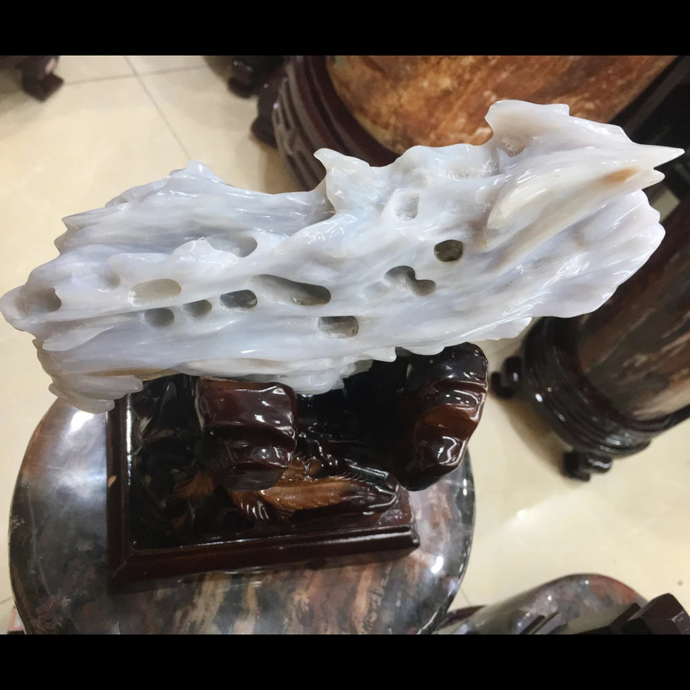 Большой Размеры! Натуральное дерево Fossil Jade фигурка дерево Fossil Jade образец минерала хрустальные камни украшение дома и деревянная подставка