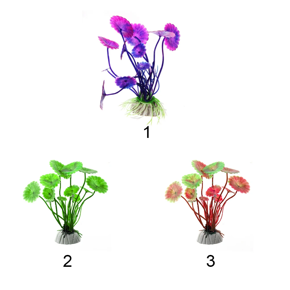 Модные фиолетовые искусственные аквариумные украшения растения аквариум трава