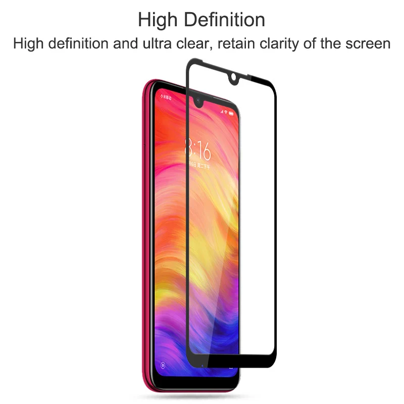 Закаленное стекло для Xiaomi Redmi Note 7 полное покрытие Защита экрана ультра тонкая