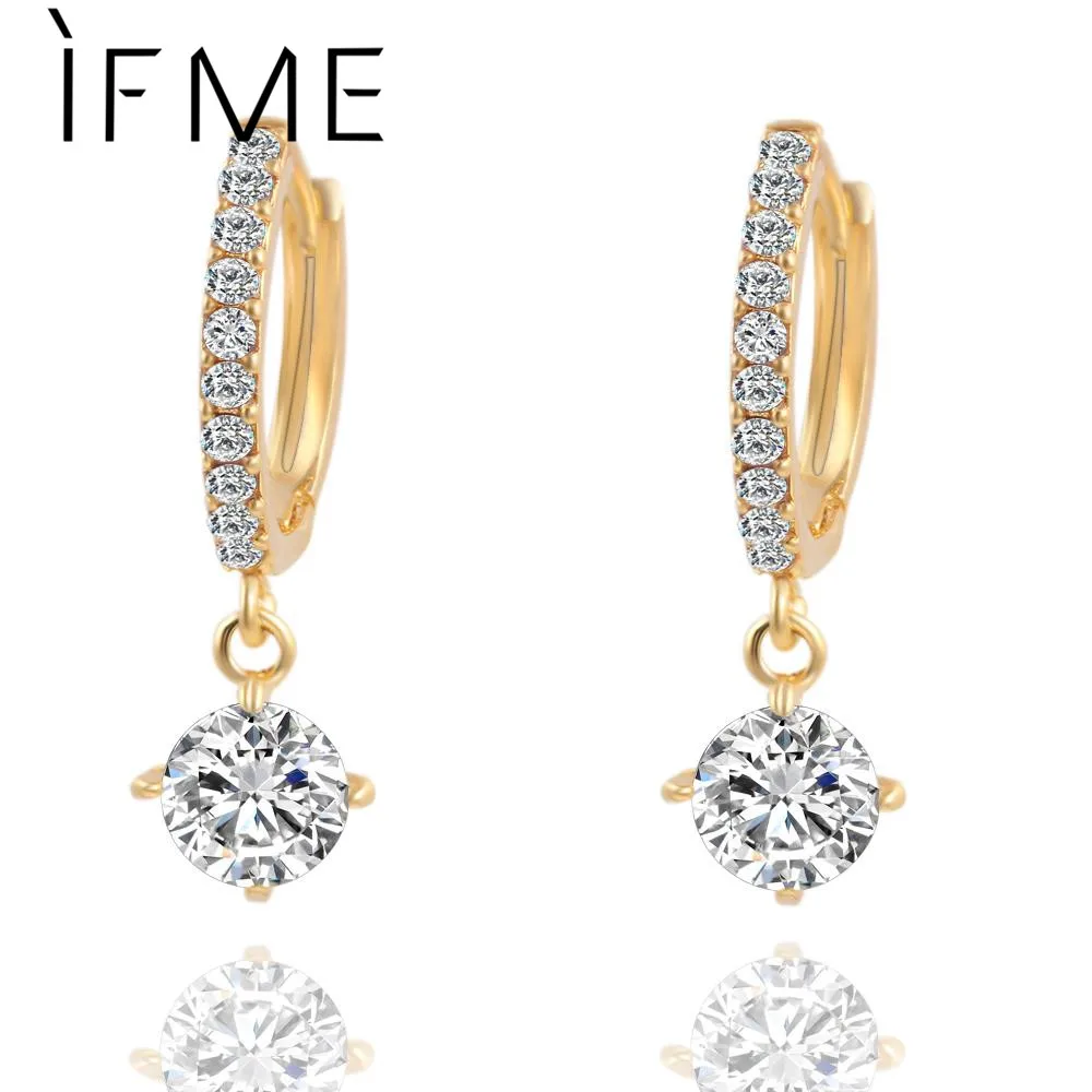 Шарм геометрическая круглый серьги посеребренная циркон подвески Pendiente для