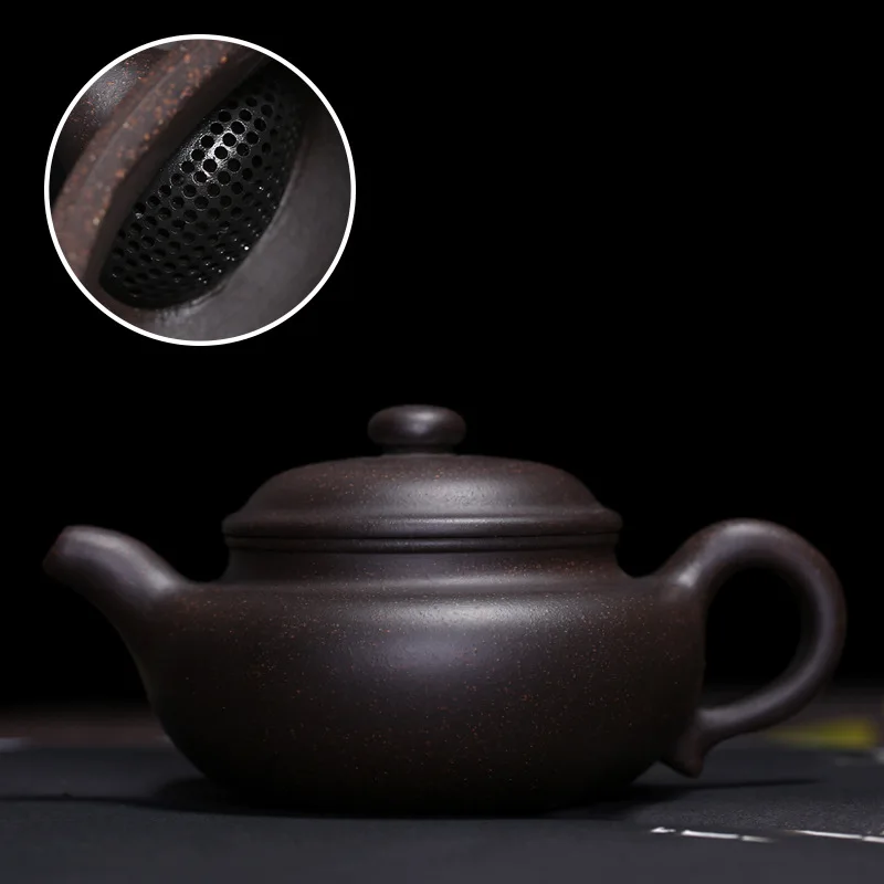 

Black Zhu Mud Antique Pot Yixing Purply Clay Teapot Chinese Kongfu Tea Pots 200ml Teaware