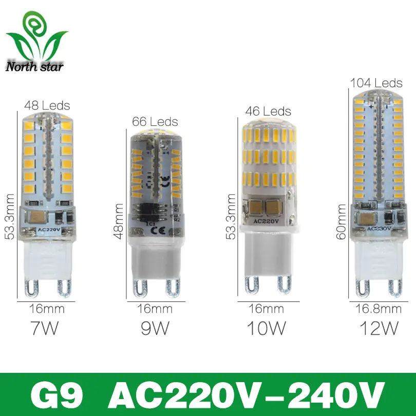 Горячая светодиодная лампа G4 G9 220V DC12V 24 48 96 104 светодиодный вместо 20W-30w галогенная