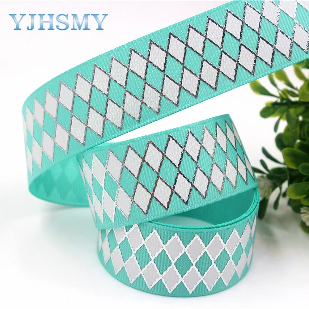 YJHSMY D 17817 766 10 ярдов 25 мм геометрические ленты термопечать grosgrain Свадебные
